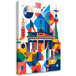 LEINWANDBILD Berlin Tor Abstraktion im Bauhaus-Stil 70x100cm