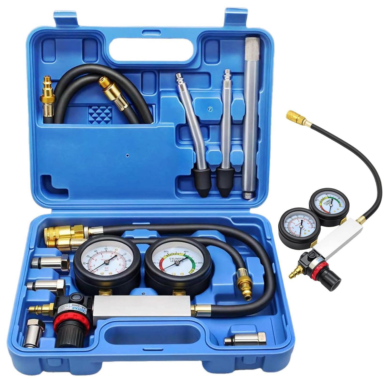 Selius Compressietester voor benzinemotoren, 100 PSI