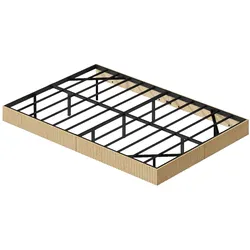 STILVORA Bettgestell Metall-Holz Natur 200x140x25 cm mit LED und Schwebedesign