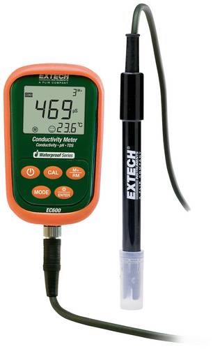 Extech EC600 pH-Messgerät pH-Wert, Leitfähigkeit, Temperatur, Widerstand, mV, TDS, Salzgehalt