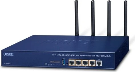Planet Technology Wi-Fi 6 AX2400 2.4/5GHz VPN Security Router 5-Port