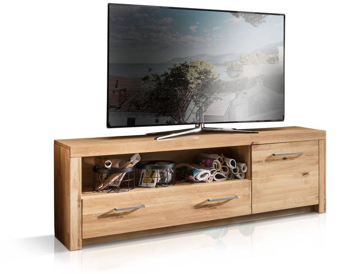 KAMILLA Lowboard II, Material Massivholz, Wildeiche geölt