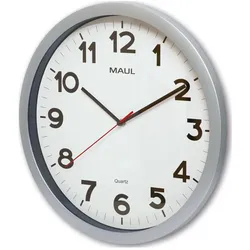 Maul, Wanduhr, Wanduhr MAULstep Ø 40 cm, Silber (40 cm)