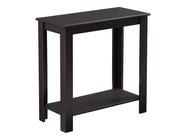 [en.casa] Beistelltisch Chur, Dunkelbraun, 60x62x30 cm, Wohnzimmer, Wohnzimmertische, Beistelltische