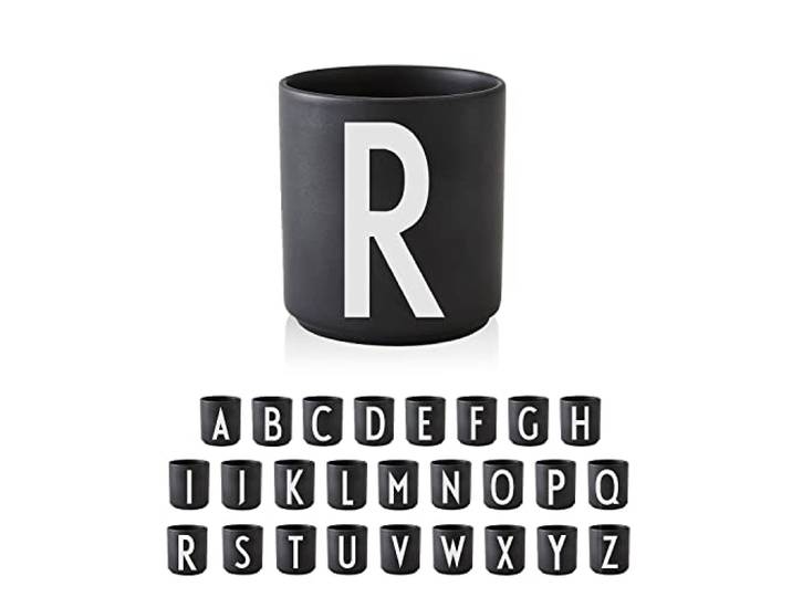 Design Letters Tasse a Cafe (A-Z) Cadeau Noel Homme\, Cadeau Noel Femme Idéal pour Decoration Noels\, Decoration Table Porcelaine Mug avec Initiale Tasse Cappuccino Tasses à thé\, 250 Ml