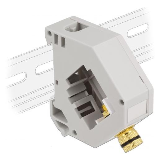Delock Hutschienenadapter mit Keystone Polklemme zu Polklemme (87162)