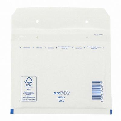 100x AROFOL CLASSIC Luftpolstertaschen CD 180x165mm für CD/DVD weiß