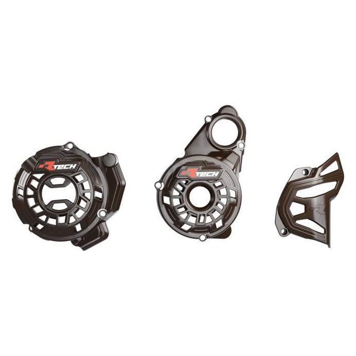 Racetech (RTECH) Kupplungsdeckel, Lichtmaschine und Abtriebsritzel (Satz) KOVE 800 X PRO / RALLY (PRMKOVNR025)