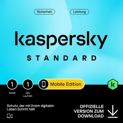 Kaspersky Standard - Mobile Edition - 2026, 1 Gerät - 1 Jahr, Download