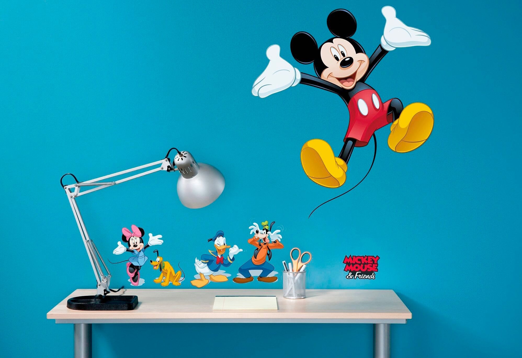 Wandtattoo KOMAR "Mickey and Friends - Grösse 50 x 70 cm", bunt, B:50cm H:70cm, Folie, Wandtattoos, Wandtattoo, selbstklebend, Wandsticker, Kinderzimmer bunt B/H/T: 50cm x 70cm, Tiere