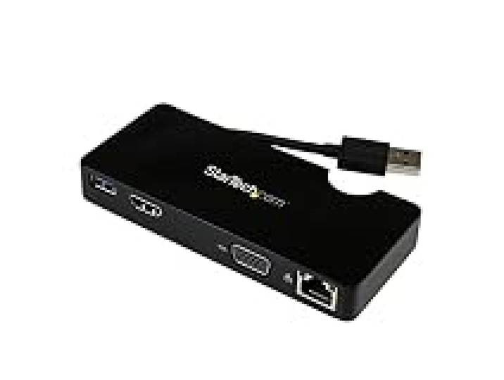 StarTech Mini Dock de Voyage USB 3.0, HDMI ou VGA, USB, GbE (USB3SMDOCKHV)
