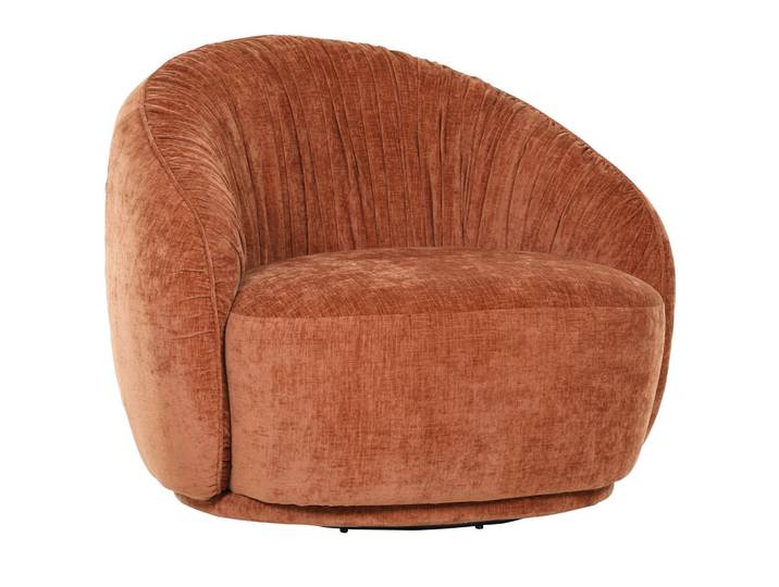 Landscape Designsessel, Kupferfarben, Metall, 101x79x96 cm, Stoffauswahl, Sitzfläche 360° drehbar, Wohnzimmer, Sessel, Sessel