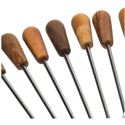 Natura Punto, Serviergeschirr, Tapas-Set: Schale 26 cm + Snack- und Olivengabeln, 13-teilig