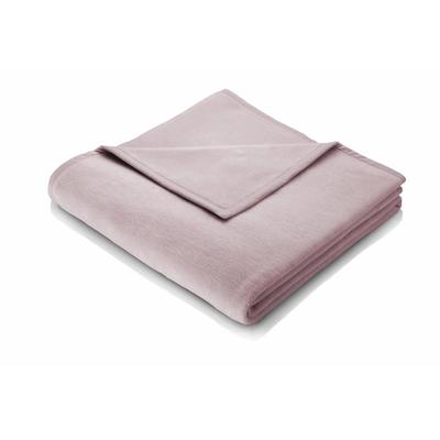 Wohndecke BIEDERLACK "Cotton Home", rosa, B:150cm L:200cm, Baumwolle, Kunstfaser, Wohndecken, Wohndecke, im Uni Design, Kuscheldecke