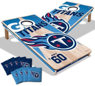Skip's Garage Tennessee Titans NFL 2x4 Cornhole Board Set