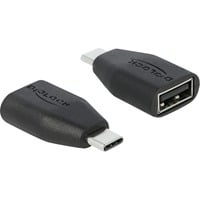 USB Adapter Datenblocker, USB-C Stecker > USB-A Buchse schwarz, nur Ladefunktion