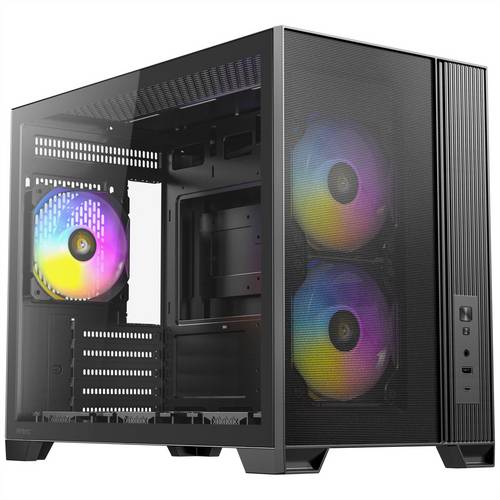 Antec FLUX M ATX/Micro-ATX/ITX Midi Tower PC Gehäuse , schwarz
