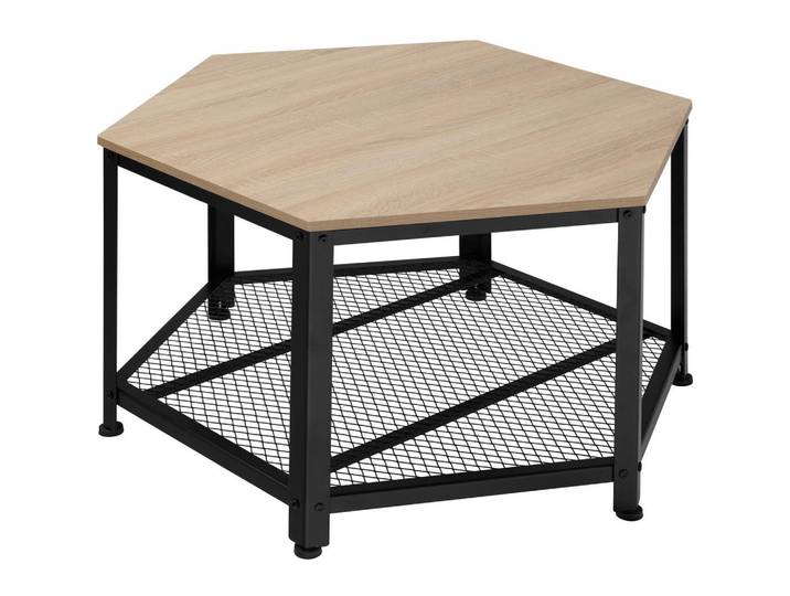 tectake Couchtisch Norwich, 86,5 x 75 x 46,5 cm, Industrial Holz hell, Eiche Sonoma, Naturfarben, Quadratisch, 86.5x46.5x75 cm, Wohnzimmer, Wohnzimmertische, Couchtische