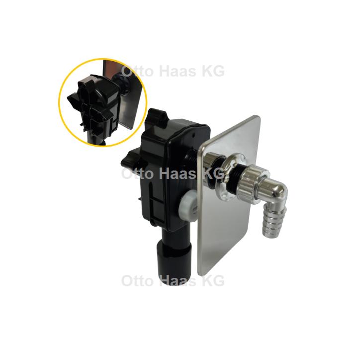 HAAS Oha Unterputz-Geräte-Siphon 2074 DN 40/50, für Waschmaschine und Geschirrspüler, ohne Montageplatte