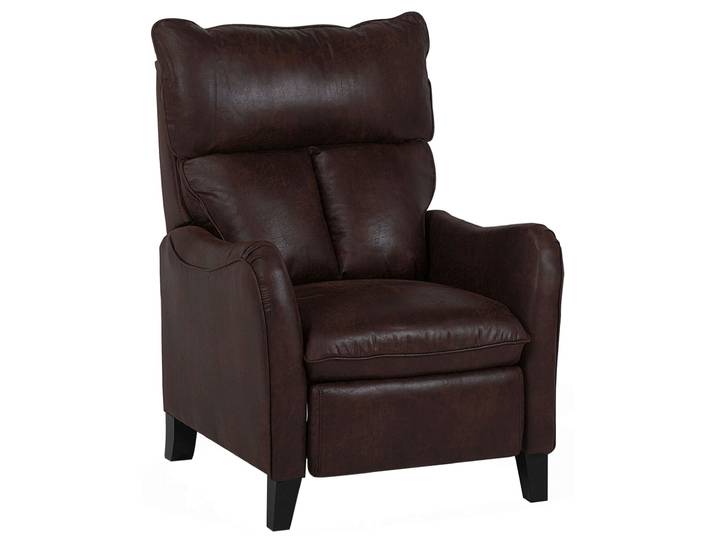 Fauteuil de relaxation en cuir pu marron