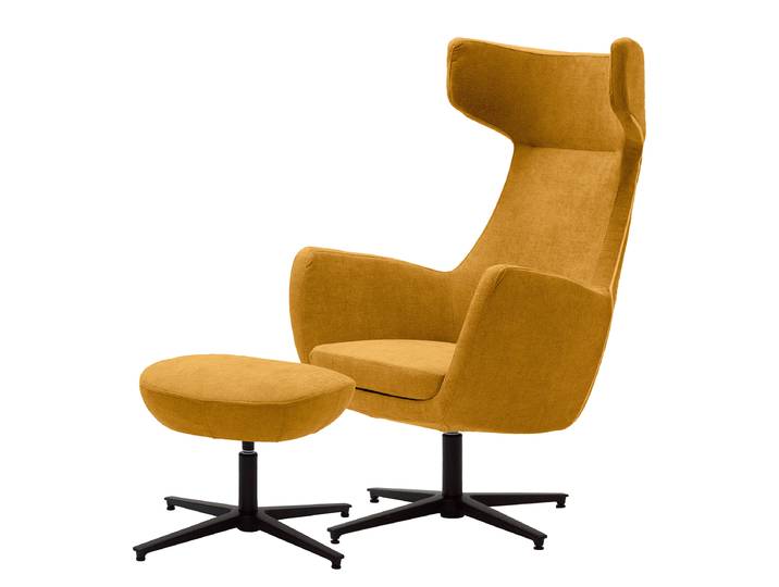 Fauteuil lounge LUZO Jaune Microfibre Wiam 76 x 117 x 74cm