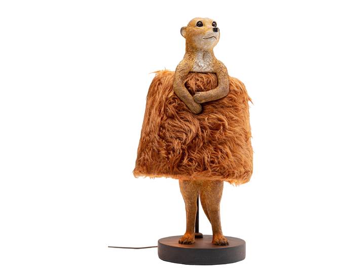 Lampe de table Animal Suricate 25 x 51 x 26cm Marron/Marron Lin E14