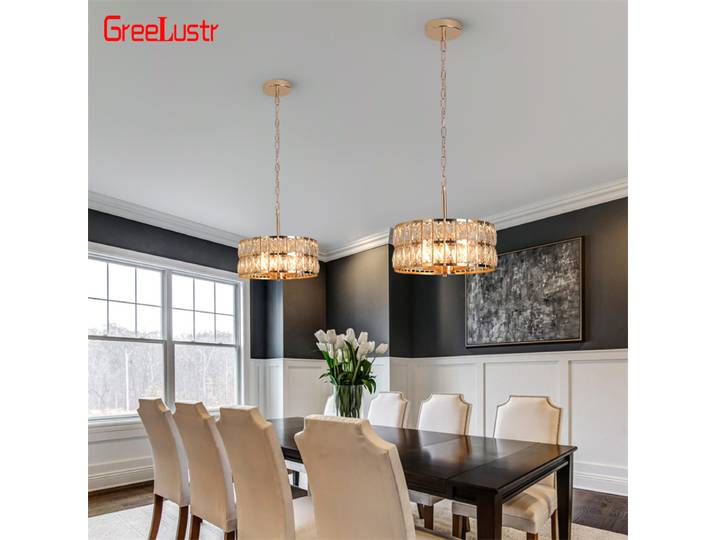 K9 cristal Table à manger suspension lampe chambre lampe suspendue rétro Style de luxe adapté pour cuisine Plafon plafond lustre