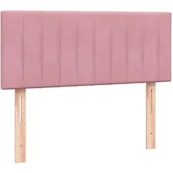 vidaXL, Boxspringbett, Boxspringbett mit Matratze Rosa 120x220 cm Samt (120 x 220 cm)