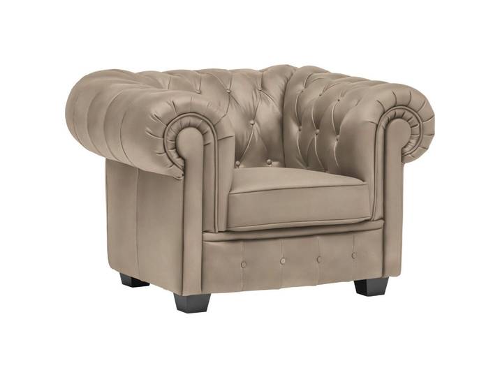 Landscape Chesterfield-Sessel, Beige, Holz, Kiefer, vollmassiv, 115x76.5x96 cm, Fsc, Made in Europe, Lederauswahl, Stoffauswahl, Wohnzimmer, Sessel, Chesterfield-Sessel