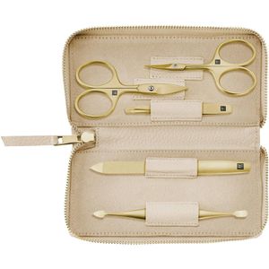 Zwilling Maniküre-Set Premium 97749-001-0, Gold Edition, Echt Leder, beige, 5-teilig