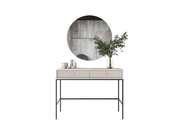 Lookway Schminktisch MIDNIGHT auf Gestell mit Spiegel und LED-Beleuchtung, 104x50x77 cm