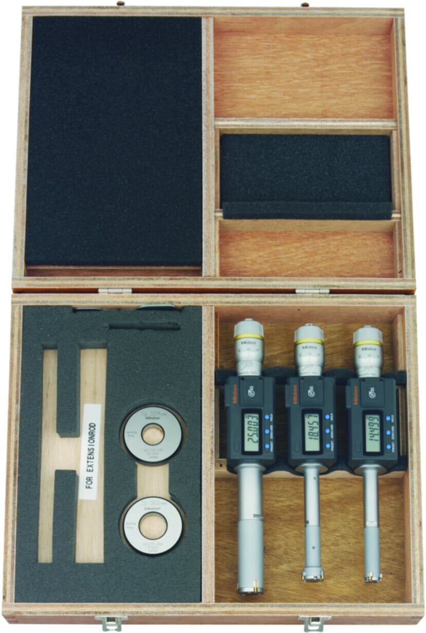 Mitutoyo Digitale 3-Linien Innenmessschr. im Satz 12-25mm, komplette Einheit, IP65, Ti-Legierung (468-982)