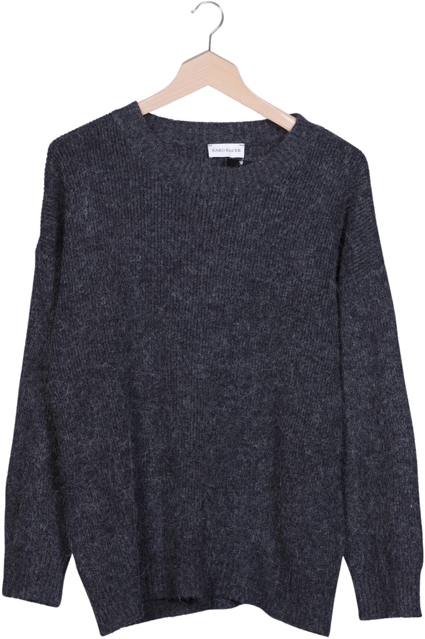Karo Kauer Damen Pullover, Grau, Gr. M, Baumwolle / Synthetik / Viskose / Alpaka - Second Hand