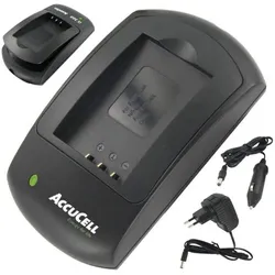 AccuCell Ladegerät passend für Canon BP-511, BP-508, -511A (Kamera Akku Ladegerät), Kamera Stromversorgung, Schwarz