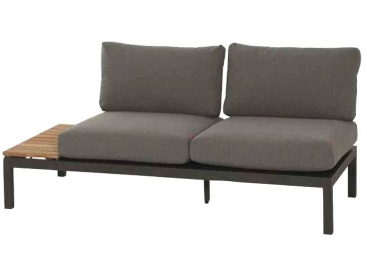 Loungesofa SIENA GARDEN Alvida , grau (anthrazit), B:175cm H:70cm T:84cm, Bezug: 100% Polyester, Sofas, Loungesofa, Loungebank rechts, 2-Sitzer, BxTxH: 175x84x70 cm
