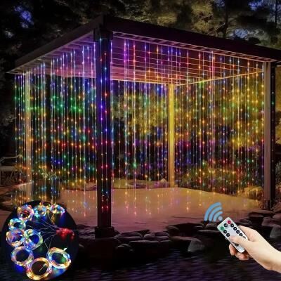 Uplift Picks Valentine USB Curtain Lights With Remote Control LED Fairy Lights multicolor 3mx1m 100leds usb