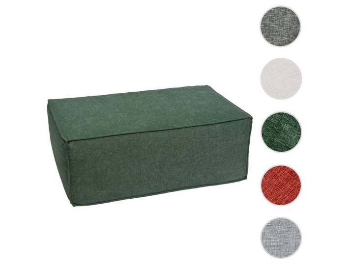 Ottomane/accessoires pour canapé HWC-O54 pouf repose-pieds 38x97x70cm vert