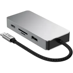 Tech-Protect HB05 (USB-C, 8 Ports), Dockingstation + USB Hub, Grau