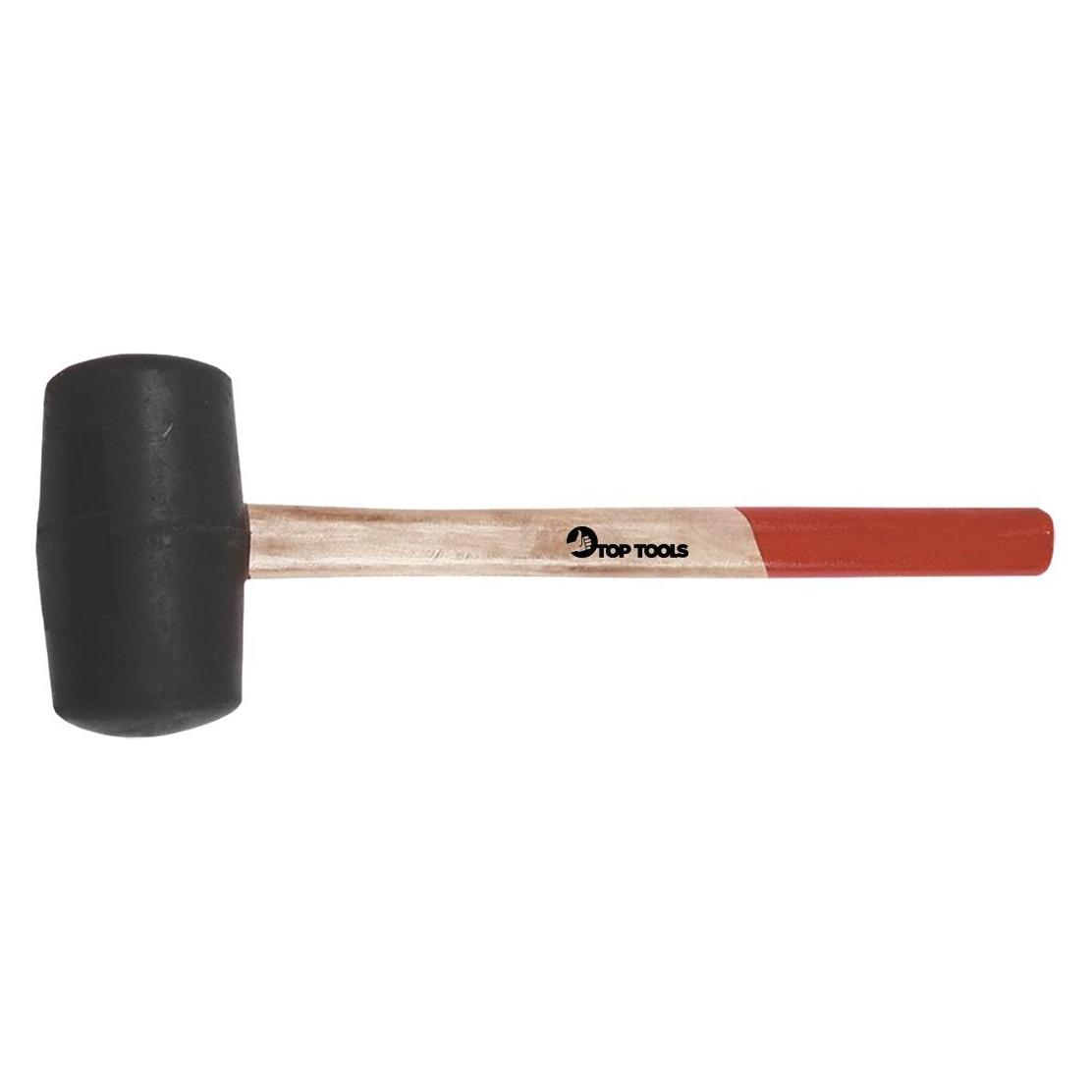 TOP Gummihammer mit Holzgriff 350g 260mm (02A320) (350 g) (02A320)