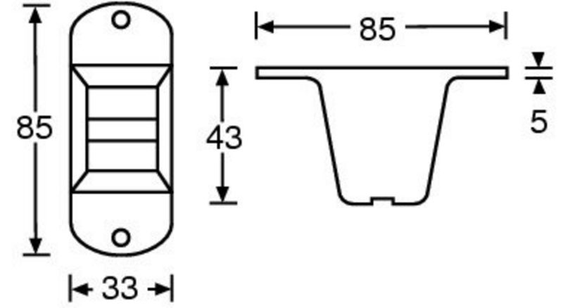 Adam Hall 4982 Plastic Foot 85x33x43mm