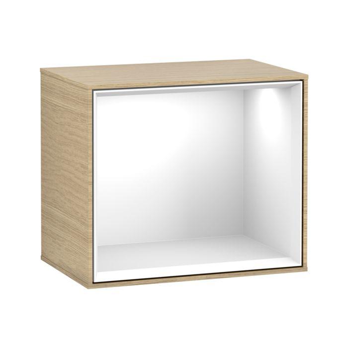 Villeroy und Boch Finion Regalmodul FD10GFPC 41,8x35,6x27cm, Regal Glossy White, Oak Veneer