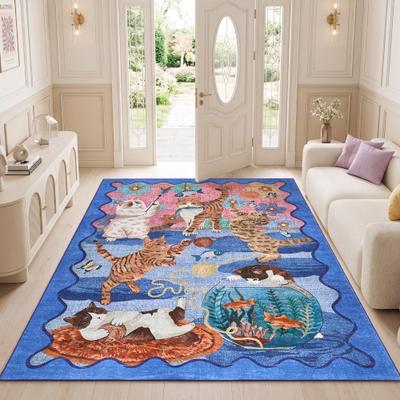 Garvee Playful Cats Area Rugs for Living Room Bedroom