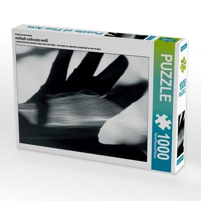 CALVENDO Puzzle Ein Motiv aus dem Kalender einfach schwarz-weiß | 1000 Teile Lege-Größe 64x48cm Foto-Puzzle für glückliche Stunden