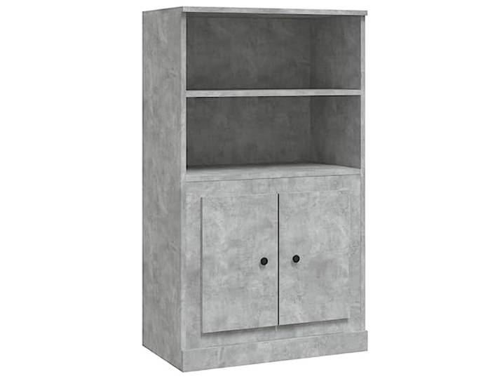 KGFHERENB Highboard Betongrau 60x35,5x103,5 cm Beistellschrank Moderne Anrichte in Beton-Optik für Wohnzimmer und Flur: Vielseitige Oberfläche und kompakter Stauraum im klaren Look.