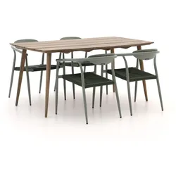 Manifesto Cavone/ROUGH-K 160 cm Gartenmöbel-Set 5-teilig stapelbar