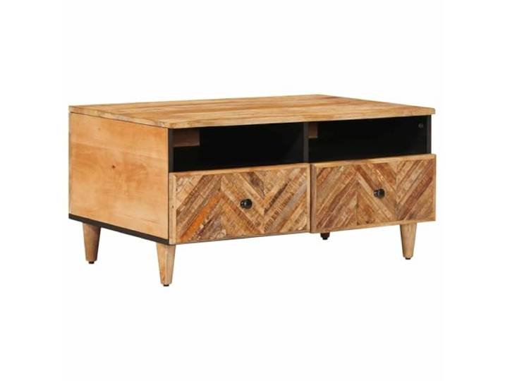 TEKGHUT Couchtisch Braun 80 x 54 x 40 cm Massivholz Mango Rechteckige Form, warme Holzoptik, robuste Konstruktion, vielseitig kombinierbar, einfacher Aufbau, trocken abwischbar
