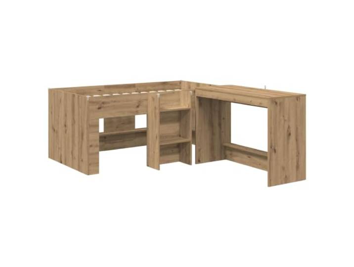 KTHLBRH Hochbett mit Schreibtisch, 2 Stück, Eiche Technischer Holz-Schreibtisch, 100 x 45 x 75 cm, modernes Design, für Schlafzimmer