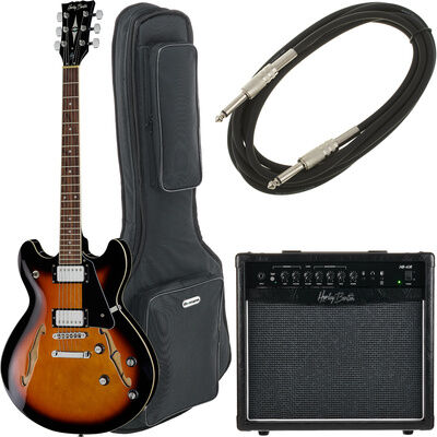 Harley Benton HB-35 VB Vintage Series Bundle Vintage Burst Hochglanz