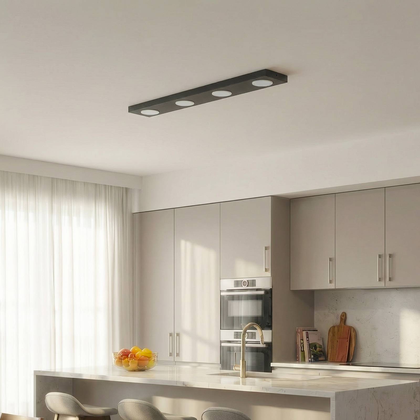 Deckenlampe Hero SIGMA, dimmbar, schwarz, für Flurbereich, Metall, Modern, Deckenlampe