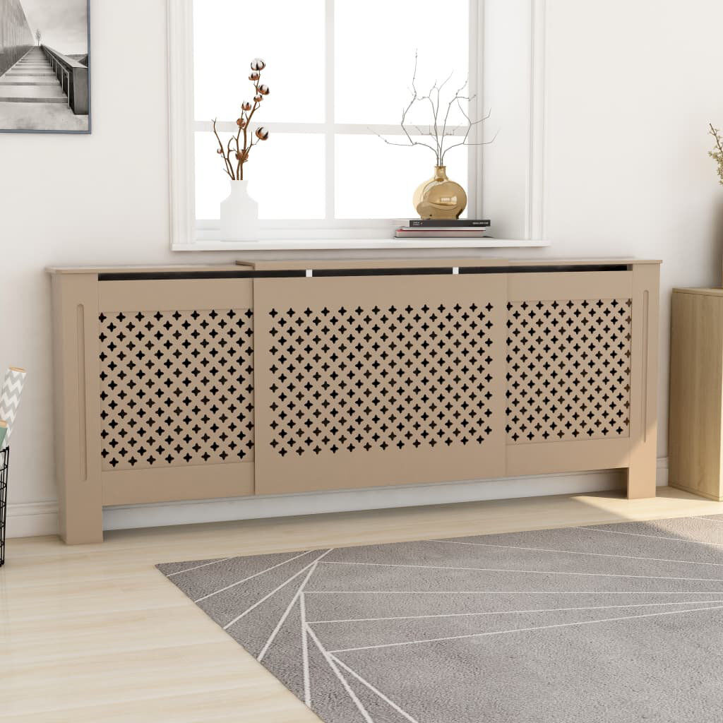Belfry Heating Apollonia MDF Radiator Cover Brown 81.5cm H X 205cm W X 20.5cm D